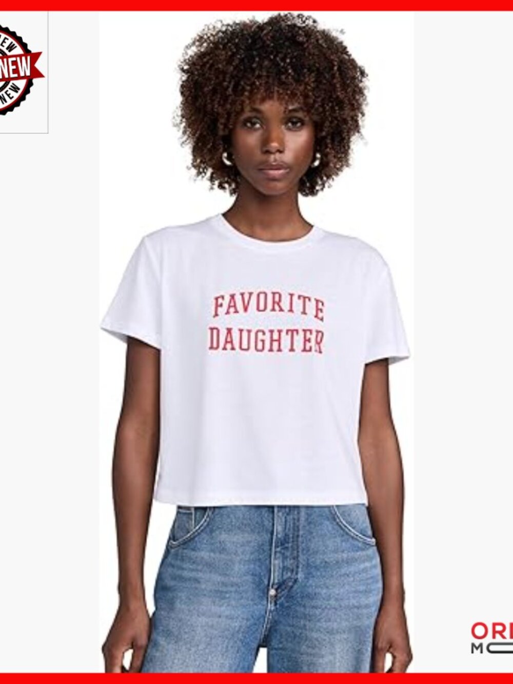 Cropped Collegiate Tee Tri-Blend Cotton Short Sleeve Crew Neck